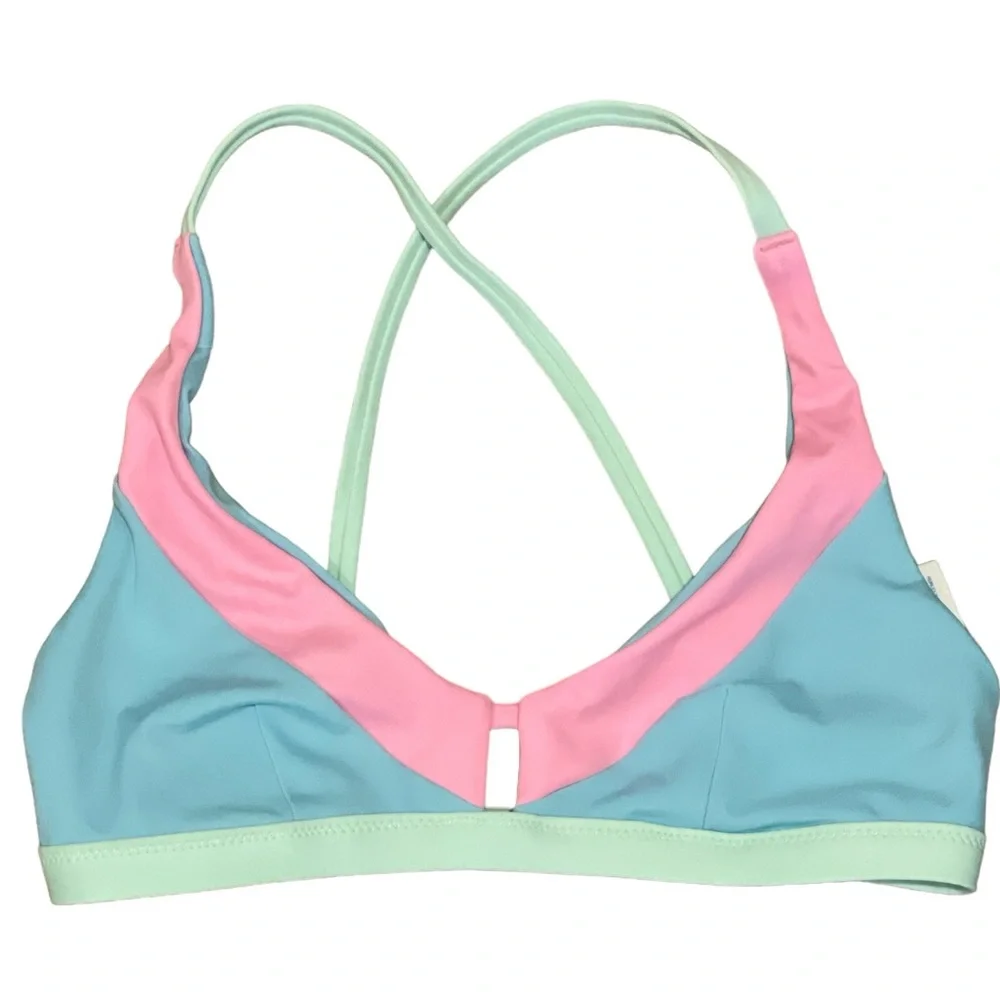 LoveShackFancy Blue and Pink Bikini - Picture 3 of 12